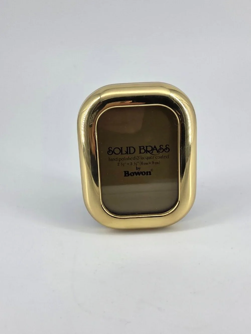 Vintage Solid Brass Small Picture Frame 2.5